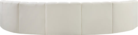 Briar Cream 162 Vegan Leather Upholstered Modular Sectional, 7-Piece