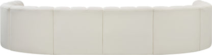 Zara Cream Faux Leather Modular Sofa S8A