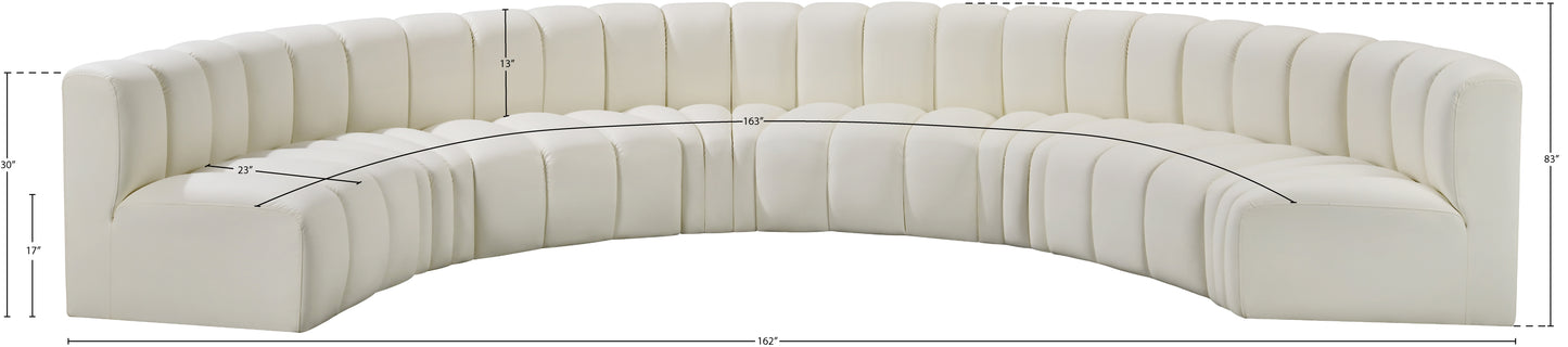 zara cream faux leather modular sofa s8b