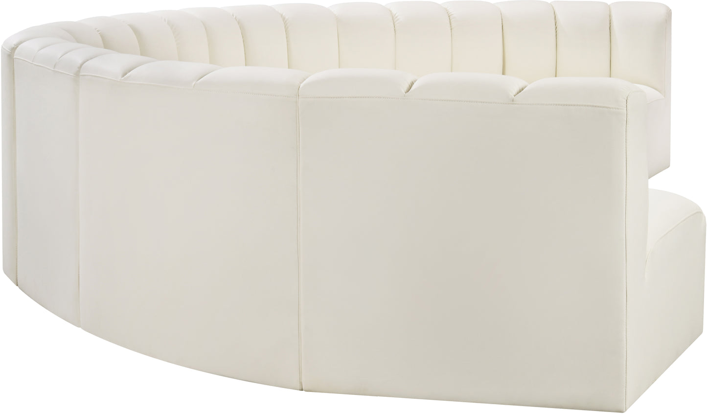 zara cream faux leather modular sofa s8b