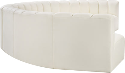 Zara Cream Faux Leather Modular Sofa S8B