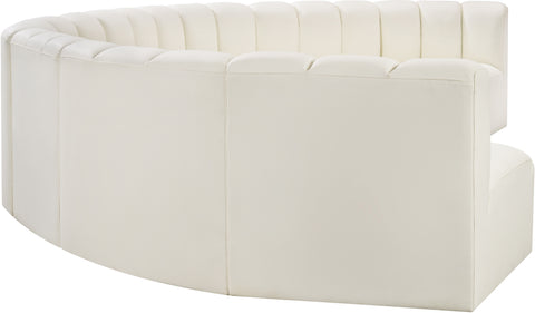 Briar Cream 162 Vegan Leather Upholstered Modular Sectional, 8-Piece