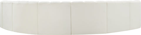Briar Cream 162 Vegan Leather Upholstered Modular Sectional, 8-Piece