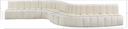 Zara Cream Faux Leather Modular Sofa S8C