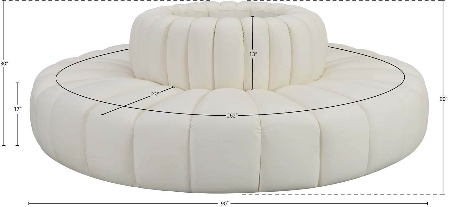 zara cream faux leather modular sofa s8d