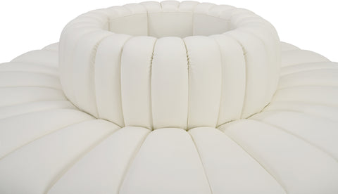 Briar Cream 90 Vegan Leather Upholstered Modular Sectional, 8-Piece