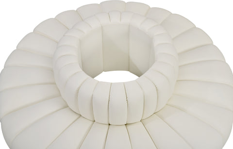 Briar Cream 90 Vegan Leather Upholstered Modular Sectional, 8-Piece