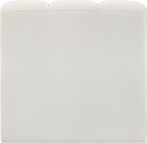 Briar Cream Vegan Leather Upholstered Modular Straight Chair, 1 Piece