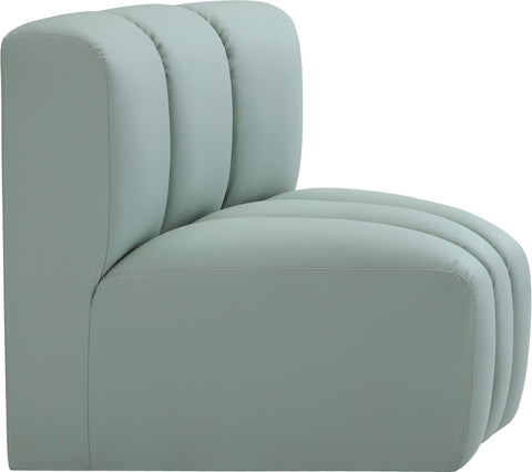 Yara Vegan Leather Upholstered Curved Corner Chair, 1 Piece