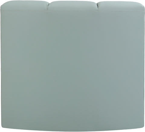 Yara Vegan Leather Upholstered Curved Corner Chair, 1 Piece