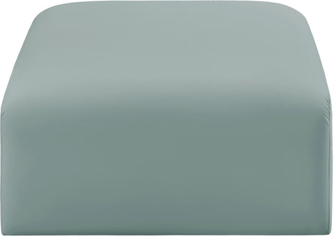 Briar Mint Vegan Leather Upholstered Modular Ottoman, 1 Piece