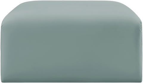 Briar Mint Vegan Leather Upholstered Modular Ottoman, 1 Piece