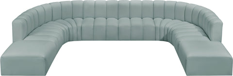 Yara 161" Vegan Leather Upholstered Sectional, 10-Piece