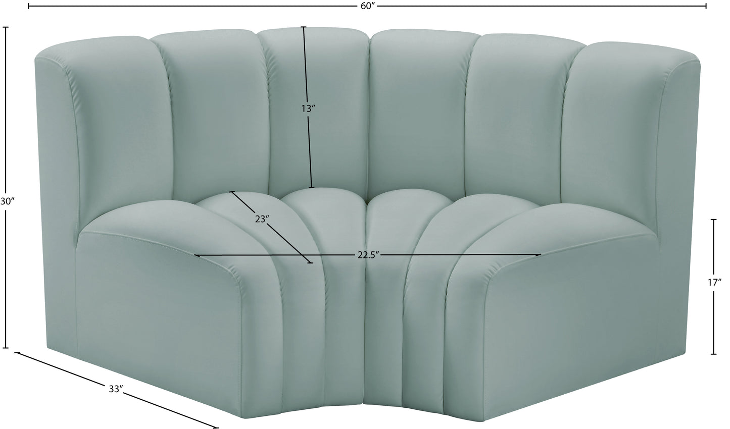 zara mint green faux leather modular sofa s2b