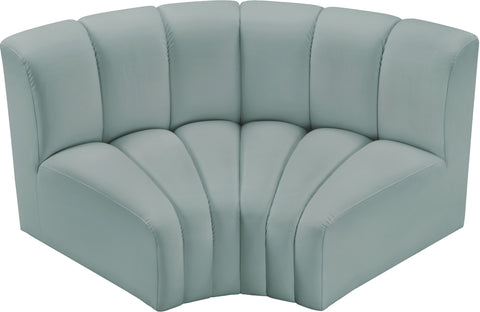 Briar 60 Mint Vegan Leather Upholstered Modular Sectional , 2-Piece (Style 2)