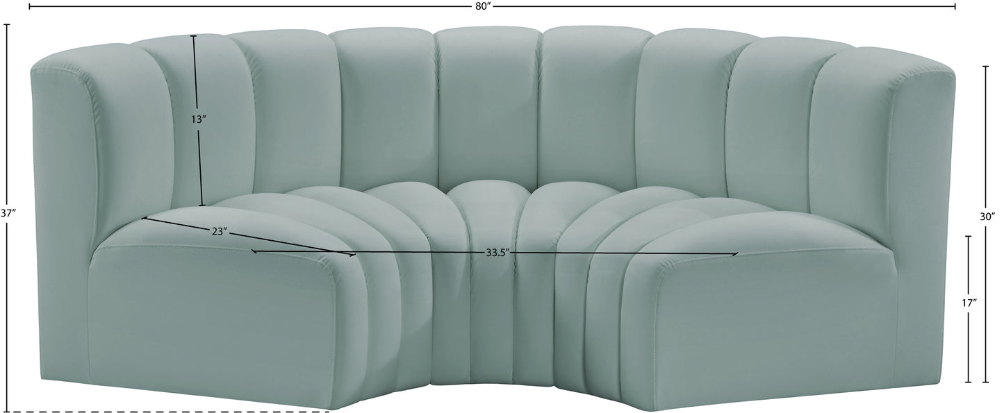 zara mint green faux leather modular sofa s3c