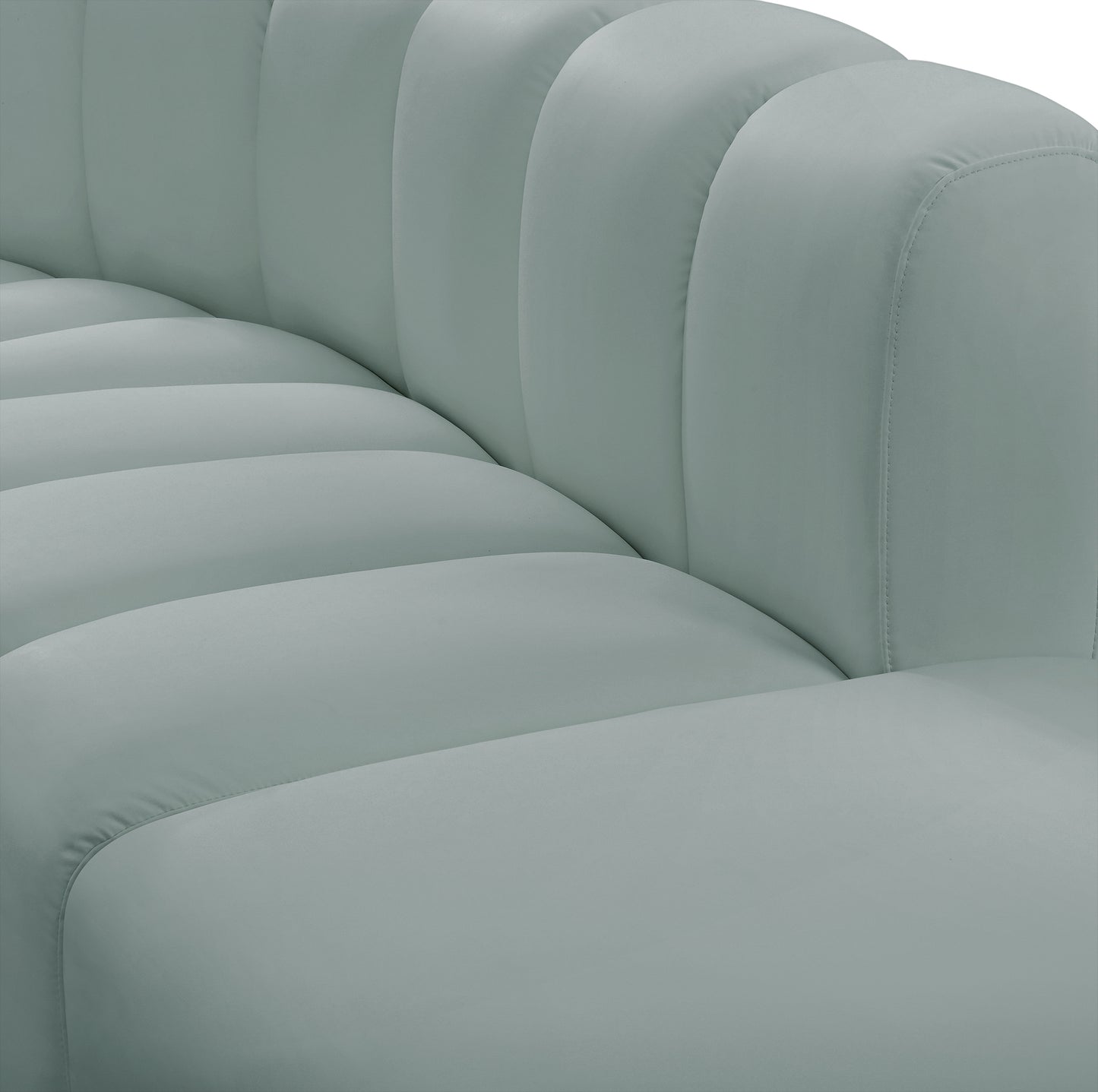 zara mint green faux leather modular sofa s3d