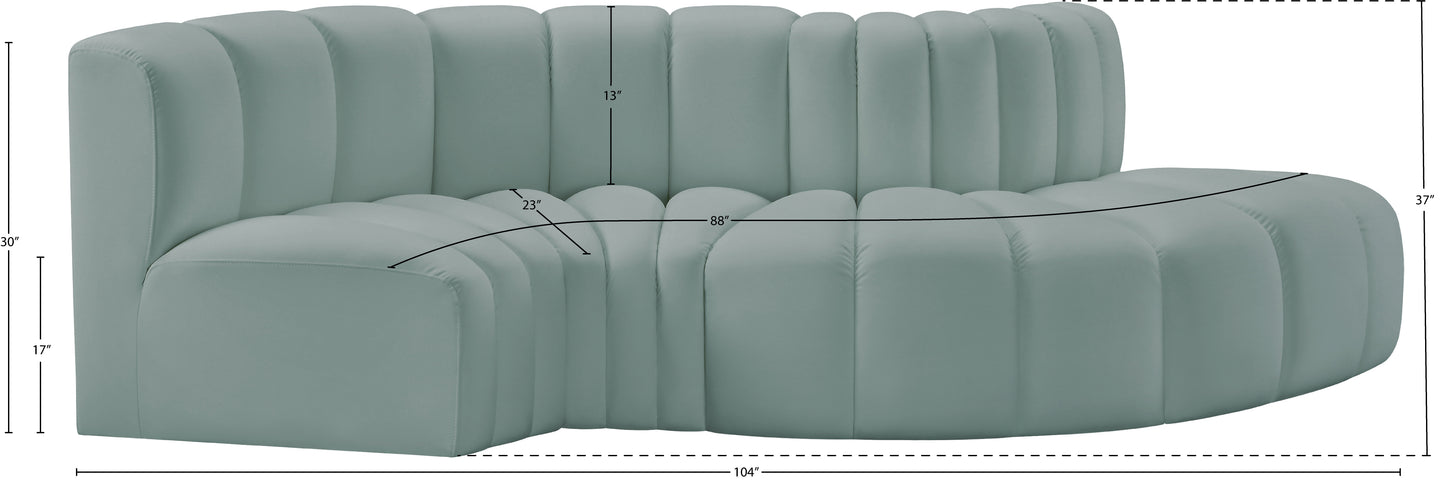 zara mint green faux leather modular sofa s4d