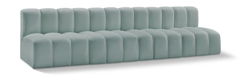 Yara 119" Vegan Leather Upholstered Sectional, 4-Piece