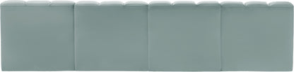 Zara Mint Green Faux Leather Modular Sofa S4E