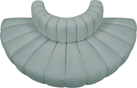 Briar 90 Mint Vegan Leather Upholstered Modular Sectional, 4-Piece