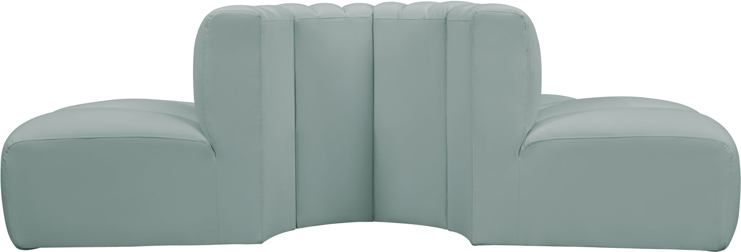 zara mint green faux leather modular sofa s4g