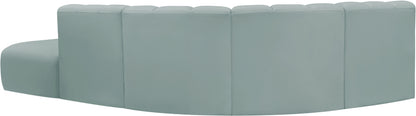 Zara Mint Green Faux Leather Modular Sofa S5C