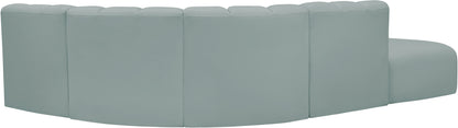 Zara Mint Green Faux Leather Modular Sofa S5C