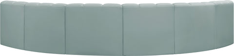 Briar 151 Mint Vegan Leather Upholstered Modular Sectional, 6-Piece