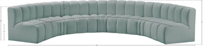 Zara Mint Green Faux Leather Modular Sofa S7B