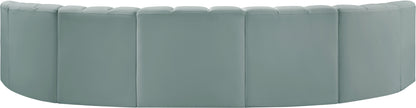 Zara Mint Green Faux Leather Modular Sofa S7B