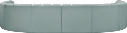 Zara Mint Green Faux Leather Modular Sofa S8A