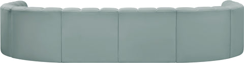 Briar 150 Mint Vegan Leather Upholstered Modular Sectional, 8-Piece