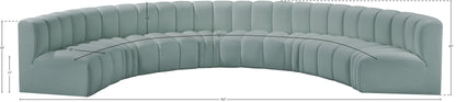 Zara Mint Green Faux Leather Modular Sofa S8B