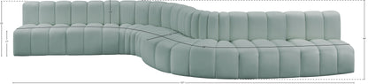 Zara Mint Green Faux Leather Modular Sofa S8C