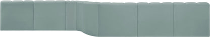 Zara Mint Green Faux Leather Modular Sofa S8C