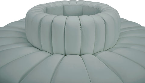 Briar 90 Mint Vegan Leather Upholstered Modular Sectional, 8-Piece