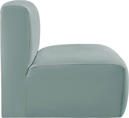 Zara Mint Green Faux Leather Straight Chair ST