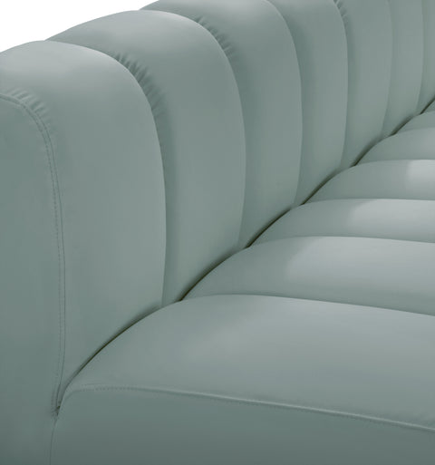 Briar Mint Vegan Leather Upholstered Modular Straight Chair, 1 Piece