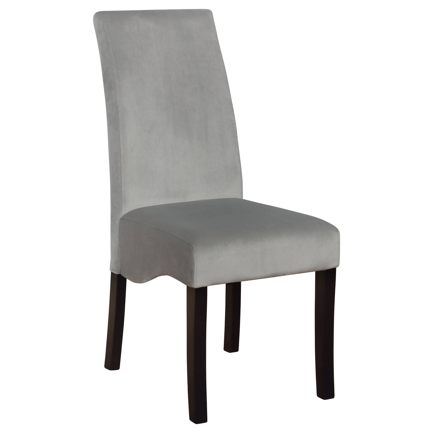 elkton velvet upholstered dining side chair grey (set of 2)grey