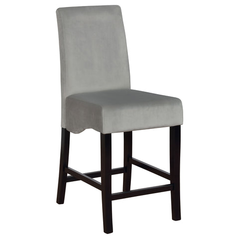Elkton Velvet Upholstered Counter Chair Grey (Set of 2)Grey