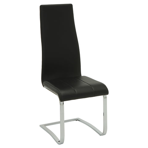 Caspian 5-piece Dining Table Set White High Gloss and BlackWhite High Gloss / Black