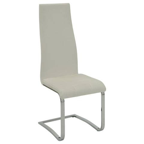 Caspian 5-piece Dining Table Set White High Gloss and WhiteWhite High Gloss / Chrome