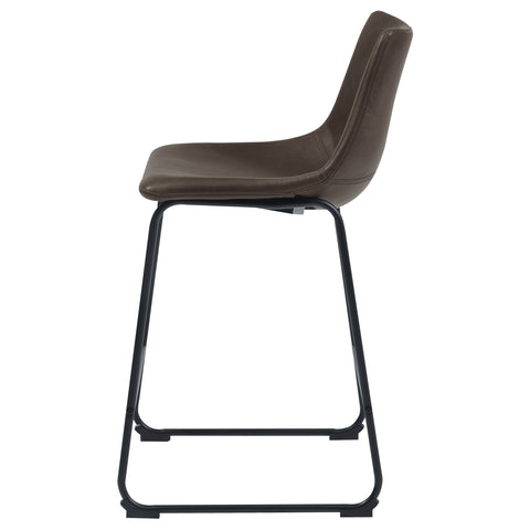 Yamileth Upholstered Counter Chair Brown (Set of 2)Brown