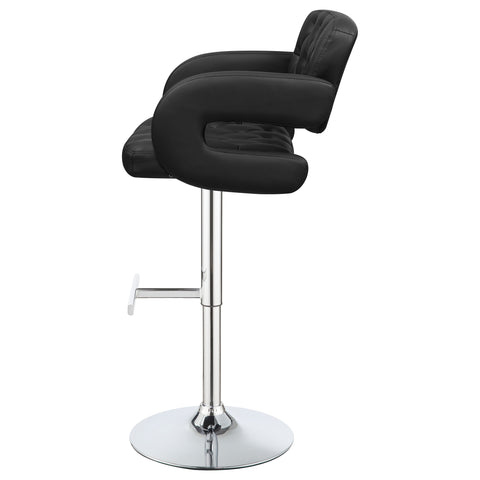 Alise Adjustable Bar Stool Black and ChromeBlack