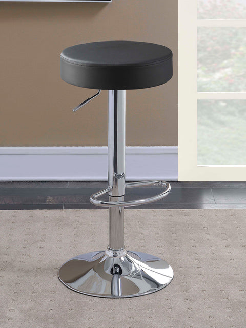 Risley 29" Adjustable Bar Stool Chrome and BlackBlack