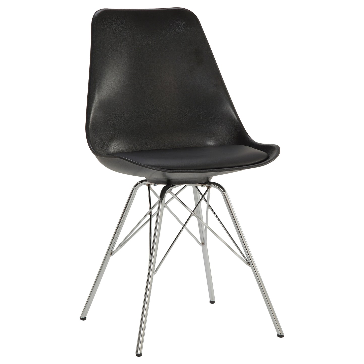 trofello polypropylene dining side chair black (set of 2)black