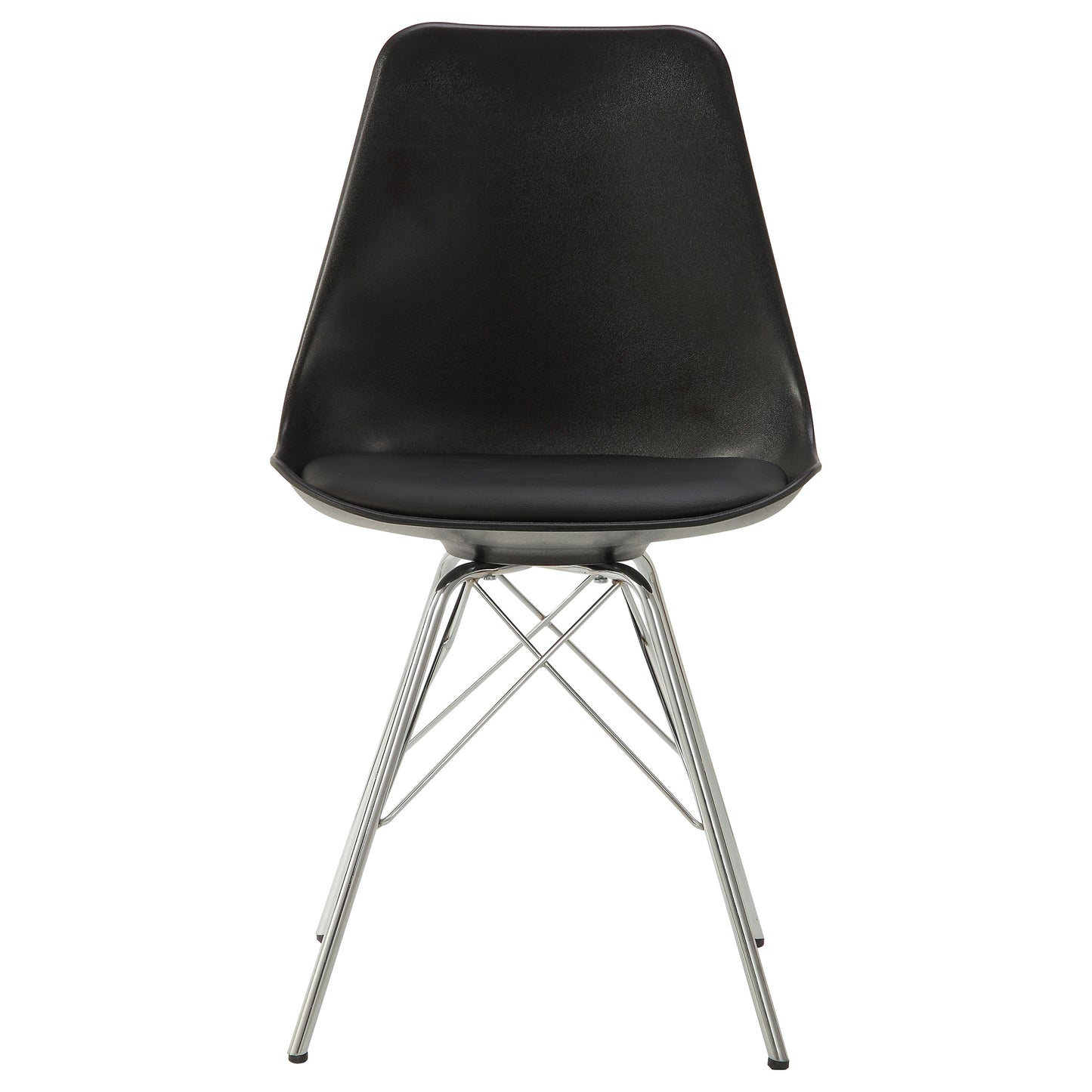 trofello polypropylene dining side chair black (set of 2)black