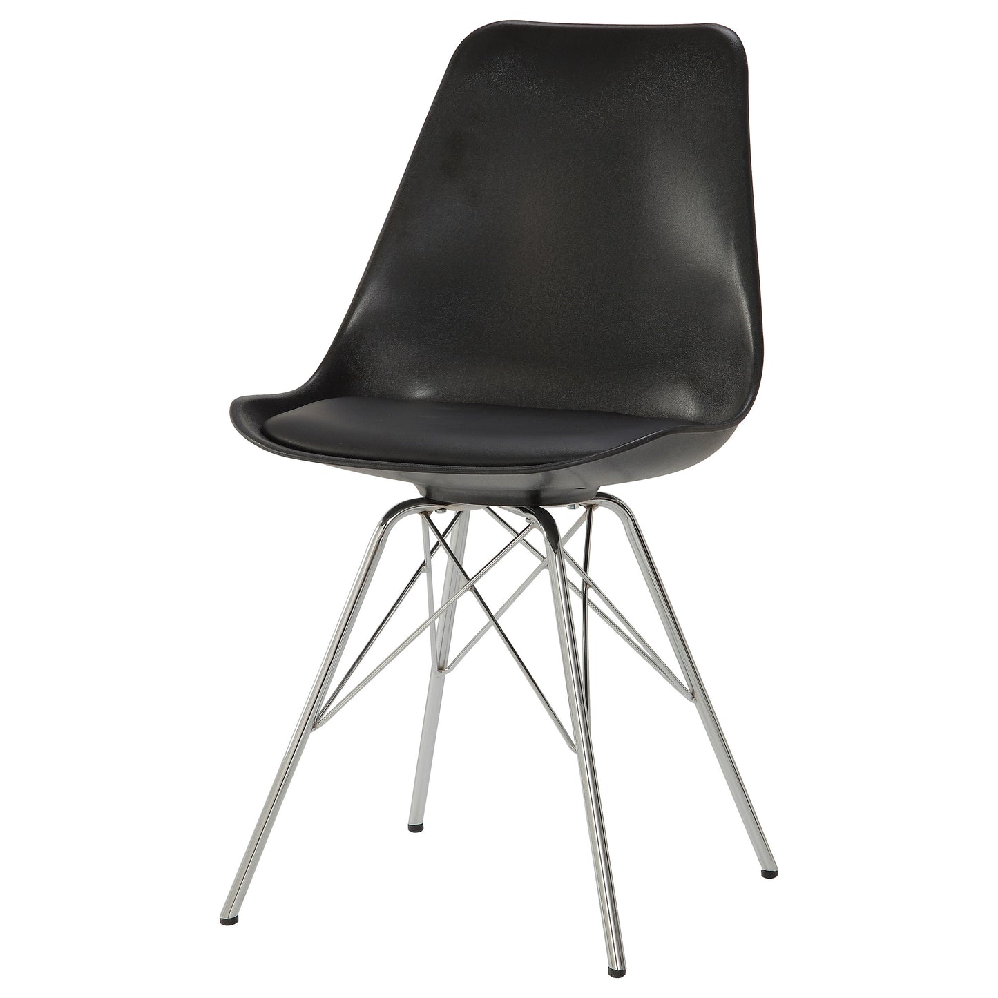 trofello polypropylene dining side chair black (set of 2)black