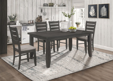 Carisi 5-piece Rectangular Dining Table Set Dark GreyDark Grey